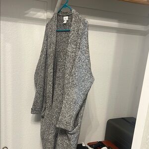 Old Navy Gray Chunky Knit Cardigan Sweater